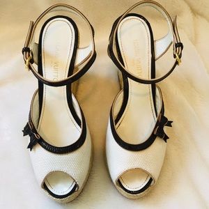 Authentic Louis Vuitton Wedge Sandals